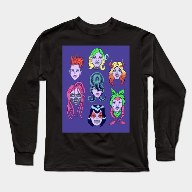 Punk Girls Long Sleeve T-Shirt by funny_fuse